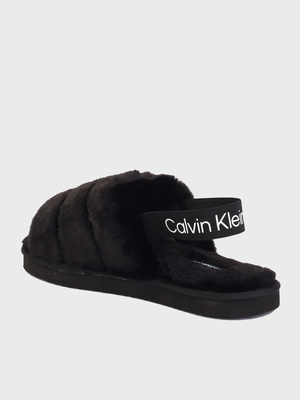 Calvin Klein dámske čierne papuče - 36 (BDS)