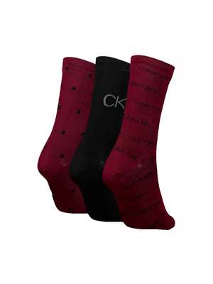 Calvin Klein dámske ponožky 3pack - ONE (003)