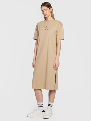 Calvin Klein dámske béžové šaty - XS (PF2)