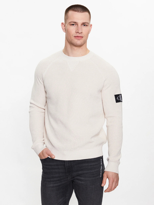 Calvin Klein pánsky béžový sveter - XL (ACF)