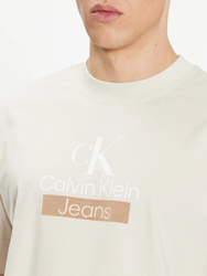 Calvin Klein pánske béžové tričko - L (ACF)