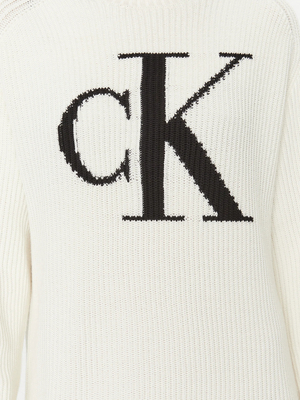 Calvin Klein dámske úpletové biele šaty - S (YBI)
