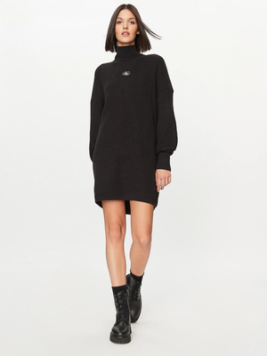 Calvin Klein dámske čierne úpletové šaty - L (BEH)