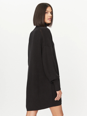 Calvin Klein dámske čierne úpletové šaty - L (BEH)