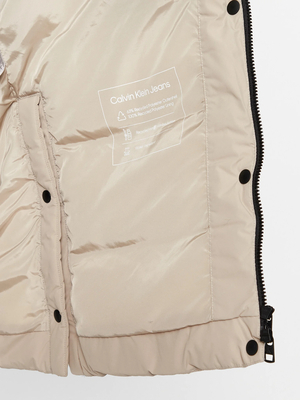 Calvin Klein dámsky béžový kabát - L (PED)