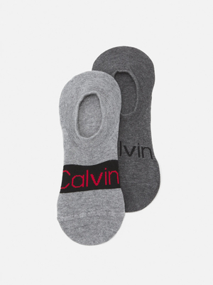 Calvin Klein pánske šedé ponožky 2 pack - 39 - 42 (003)