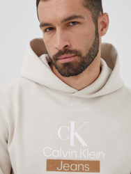 Calvin Klein pánska béžová mikina - XL (ACF)