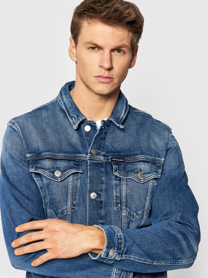 Calvin Klein pánska modrá džínsová bunda - XL (1A4)