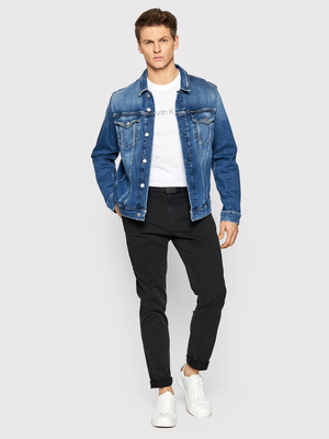 Calvin Klein pánska modrá džínsová bunda - XL (1A4)