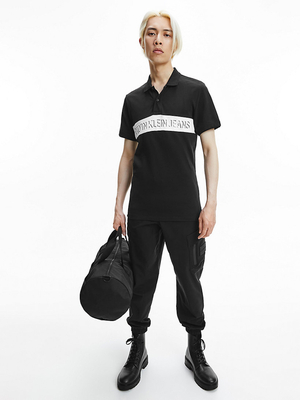 Calvin Klein pánske čierne polo tričko - M (BEH)
