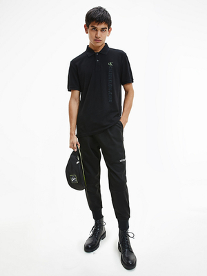 Calvin Klein pánske čierne polo tričko - XL (BEH)