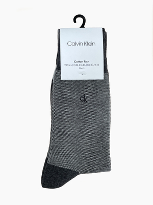 Calvin Klein pánske ponožky 2pack - 39/42 (DARKGRE)