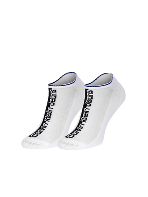 Calvin Klein pánske biele ponožky 3pack - ONESIZE (002)