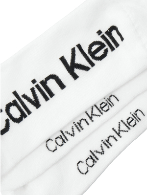 Calvin Klein pánske biele ponožky 3pack - ONE (002)