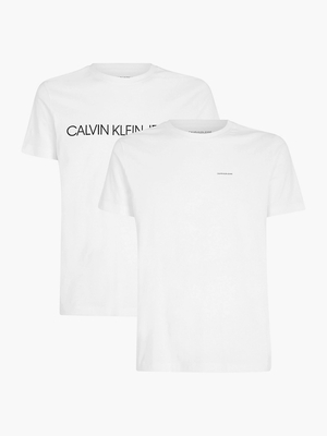 Calvin Klein pánske biele tričká 2 pack - L (YAF)