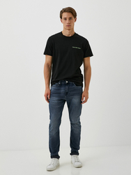 Calvin Klein pánske modré džínsy Slim Taper - 30/32 (1BJ)