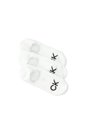 Calvin Klein pánske biele ponožky 3 pack - ONESIZE (002)