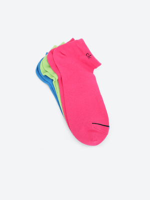 Calvin Klein pánske ponožky 3pack - ONESIZE (VIOLETB)