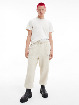 Calvin Klein pánske krémové tričko - XL (ACF)