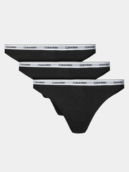 Calvin Klein dámske čierne tangá 3pack - S (UB1)