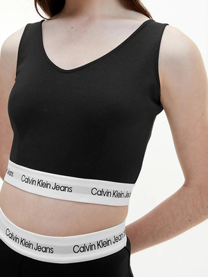 Calvin Klein dámsky čierny cropped top - XS (BEH)