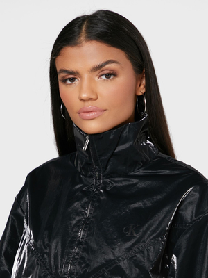 Calvin Klein dámska čierna lesklá bunda - L (BEH)