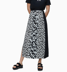 Calvin Klein dámska čiernobiela maxi sukňa Floral - XS (0GU)