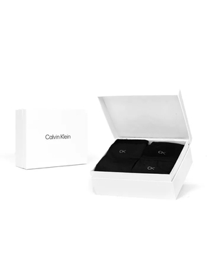 Calvin Klein dámske čierne ponožky 3 pack - ONESIZE (BLA)
