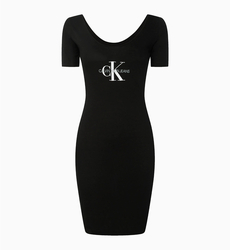 Calvin Klein dámske čierne šaty Ballet - XS (BAE)