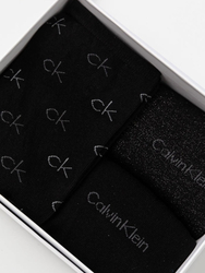 Calvin Klein dámske čierne ponožky 3 pack - ONE (BLA)