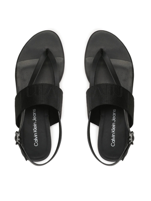 Calvin Klein dámske čierne sandále FLAT SANDAL TOEPOST WEBBING - 36 (BDS)
