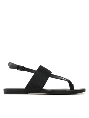 Calvin Klein dámske čierne sandále FLAT SANDAL TOEPOST WEBBING - 36 (BDS)