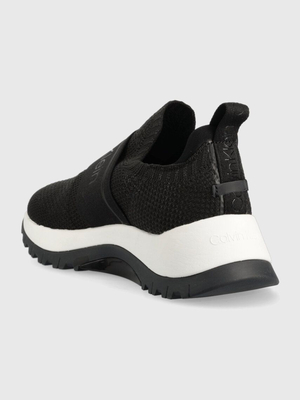 Calvin Klein dámske čierne tenisky KNIT RUNNER SLIP ON - 37 (BEH)