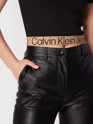 Calvin Klein dámske čierne tričko Logo - L (BEH)