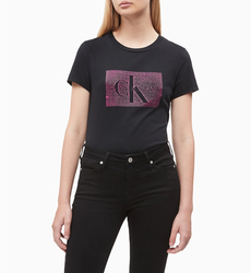 Calvin Klein dámske čierne tričko Monogram - L (099)