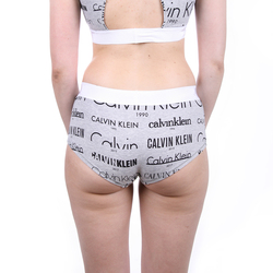 Calvin Klein dámske šedé nohavičky Boyshort - S (HLB)