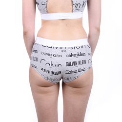 Calvin Klein dámske šedé nohavičky Boyshort - M (HLB)