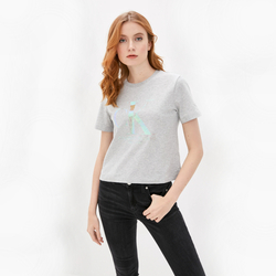 Calvin Klein dámske šedé tričko s holografickým logom