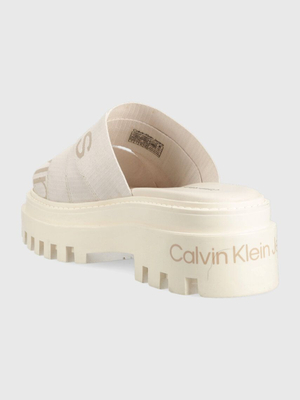 Calvin Klein dámske béžové šľapky TOOTHY - 37 (YBH)