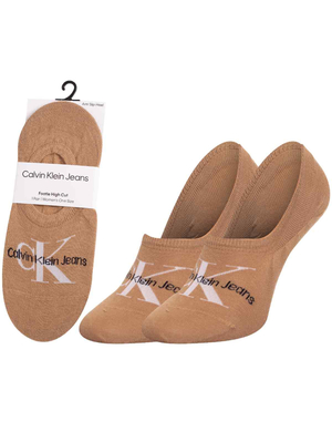 Calvin Klein dámske hnedé ponožky - ONESIZE (CAM)