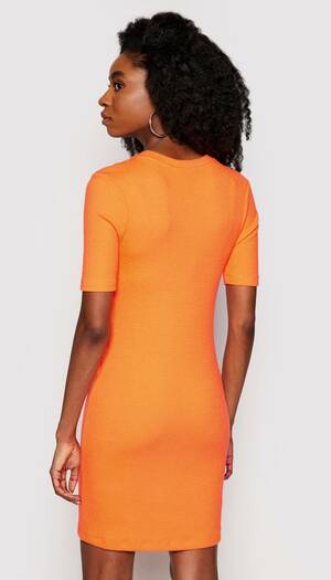Calvin Klein dámske oranžové šaty - M (SAA)