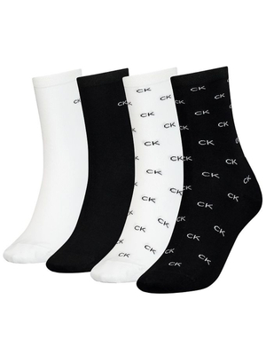 Calvin Klein dámske ponožky 4 pack - ONESIZE (BLA)