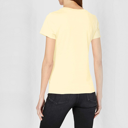 Calvin Klein dámske svetložlté tričko Logo - XS (ZHH)
