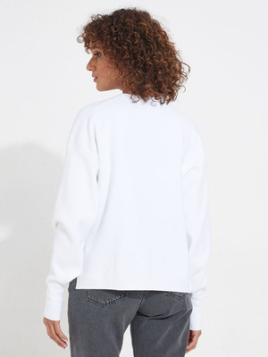 Calvin Klein dámsky smotanový sveter - XS (YAF)