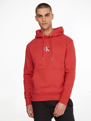 Calvin Klein pánska mikina rhubarb red - S (XLV)