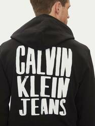 Calvin Klein pánska čierna mikina Painted - S (BEH)