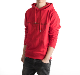 Calvin Klein pánske červené mikina Hoodie s kapucňou