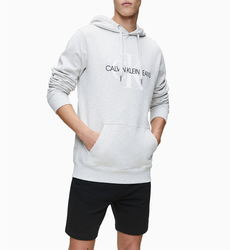 Calvin Klein pánska sivá melírovaná mikina s kapucňou