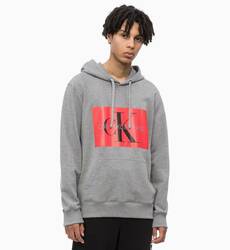 Calvin Klein pánska šedá mikina s kapucňou Hoodie - L (039)