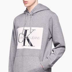 Calvin Klein pánska sivá mikina s kapucňou Hoodie - L (901)
